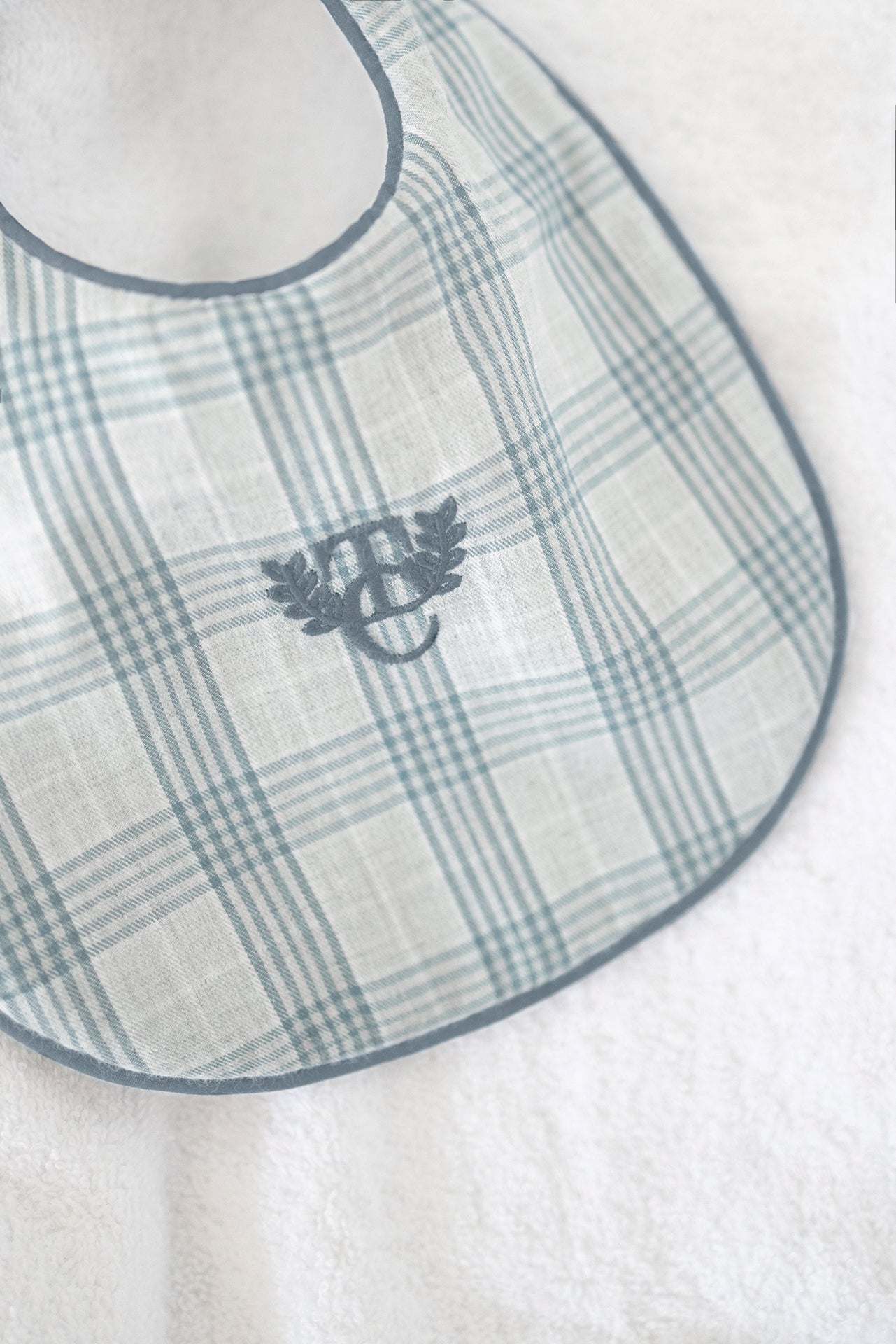 Bavoir - Bleuet Twill de coton T1