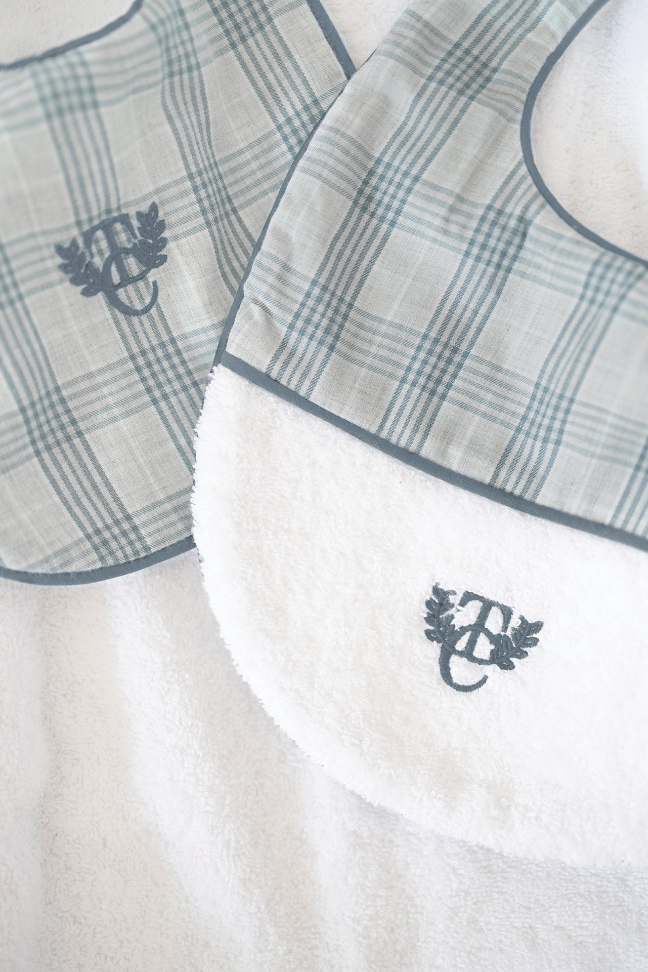 Bavoir - Bleuet Twill de coton T1