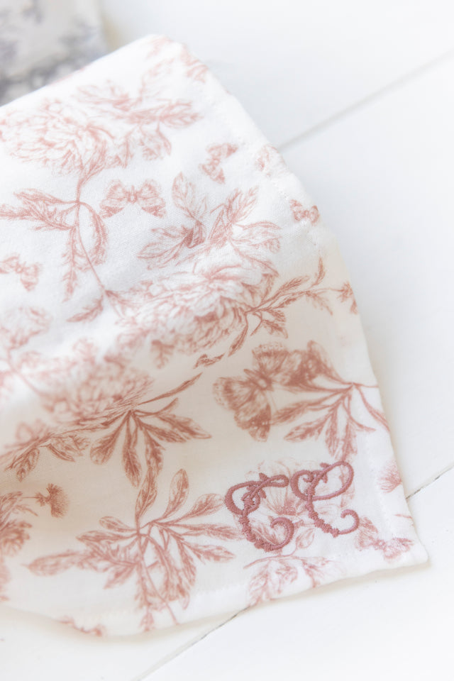 Maxi-hydrofieldoek - Print geïnspireerd op Toile de Jouy roze - Image principale