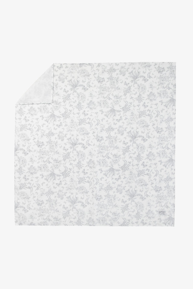 pañal maxi - Estampado inspiración Toile de Jouy Gris - Image principale