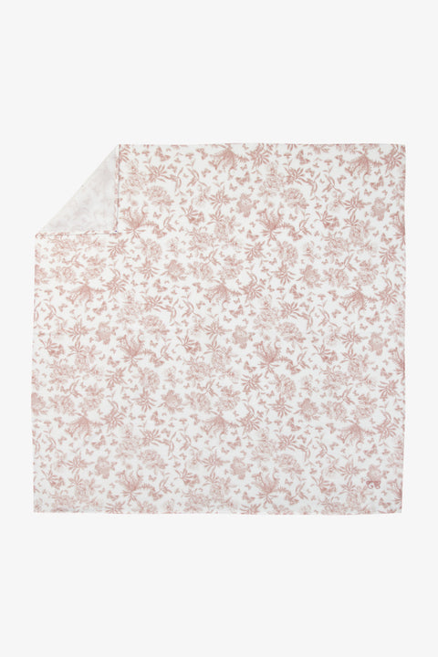 Maxi-hydrofieldoek - Print geïnspireerd op Toile de Jouy roze - Image principale