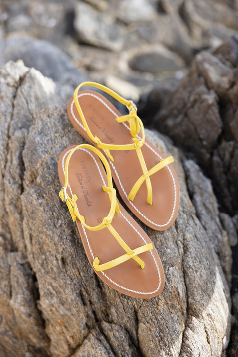 Sandales Violeta Femme - Jaune KJacques x Tartine et Chocolat - Image principale