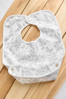Lätzchen Beschichtete Leinwand – Inspirierender Druck Toile de Jouy Grau