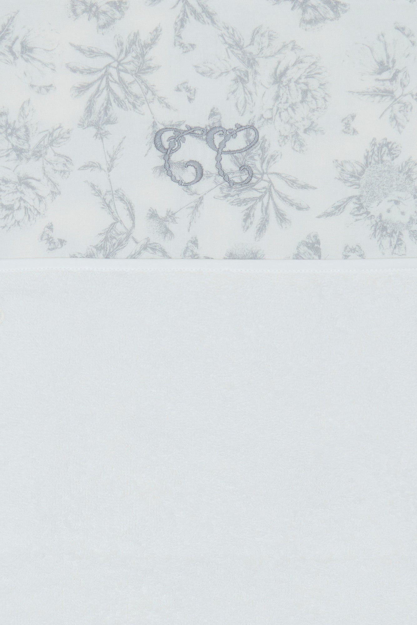 Housse de matelas à langer - Imprimé inspiration toile de jouy gris