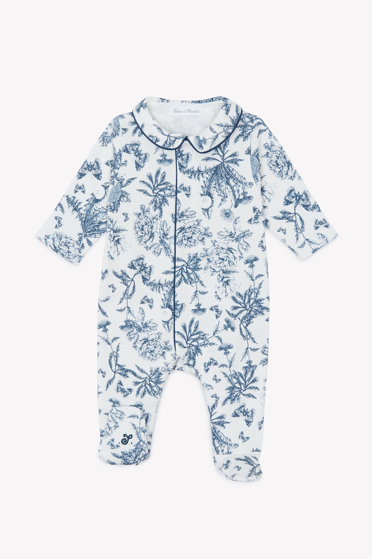 Pyjama - Imprimé inspiration toile de jouy bleu mixte | Tartine et Chocolat