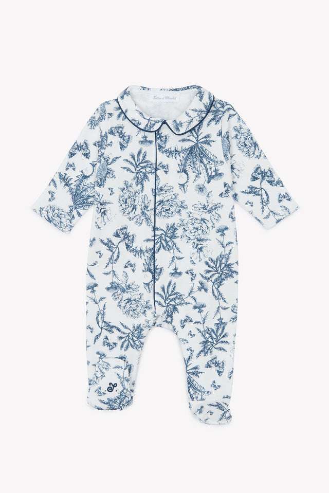 Pyjama - Imprimé inspiration toile de jouy bleu - Image principale