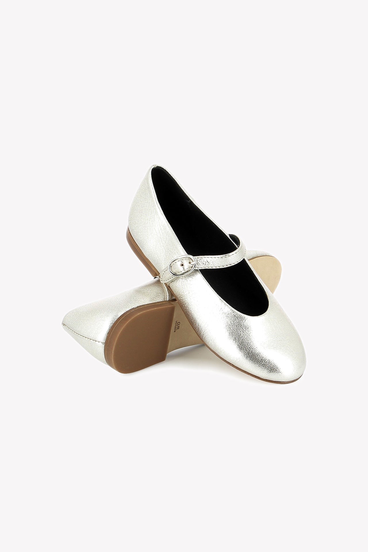 Ballerinas - Silver Leather