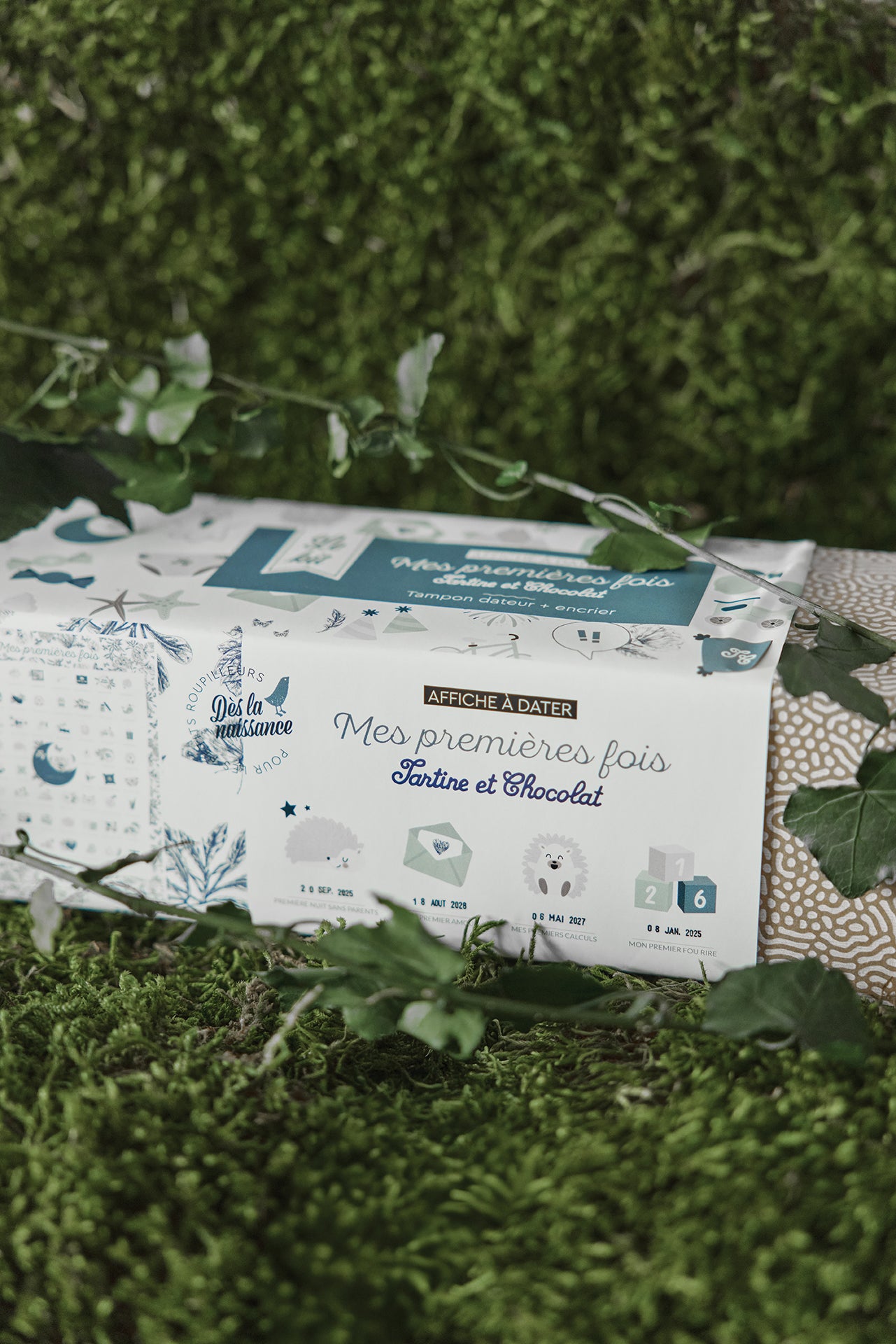 Poster stampato personalizzabile Toile de Jouy Blu - Piccoli appuntamenti x Tartine et Chocolat