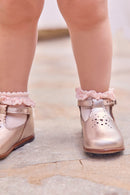 Chaussettes - Rose coton volants