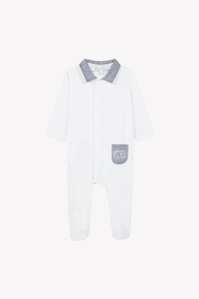 Pyjamas - Weiss Feuillage Blau - Image principale