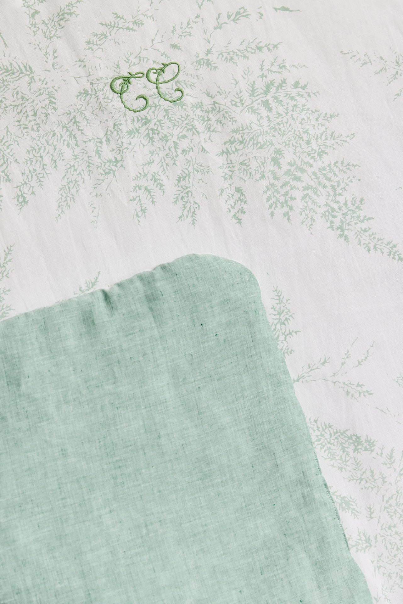 Manta - Reversible Feuillage Verde