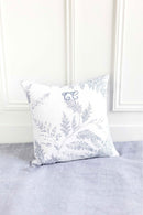 Coussin réversible - Feuillage Bleu