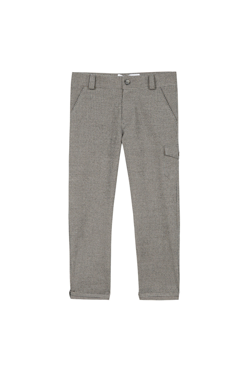 Trousers - Camel microphone Puppytooth