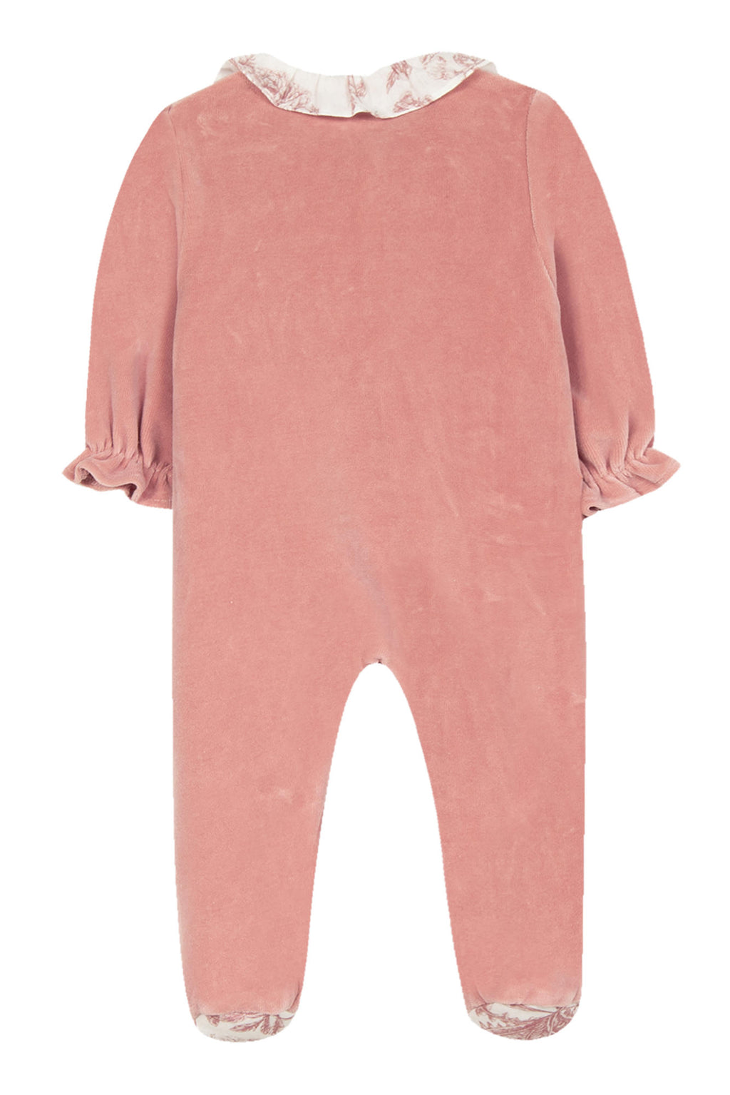 Pajamas - Pink in Velvet Toile de jouy