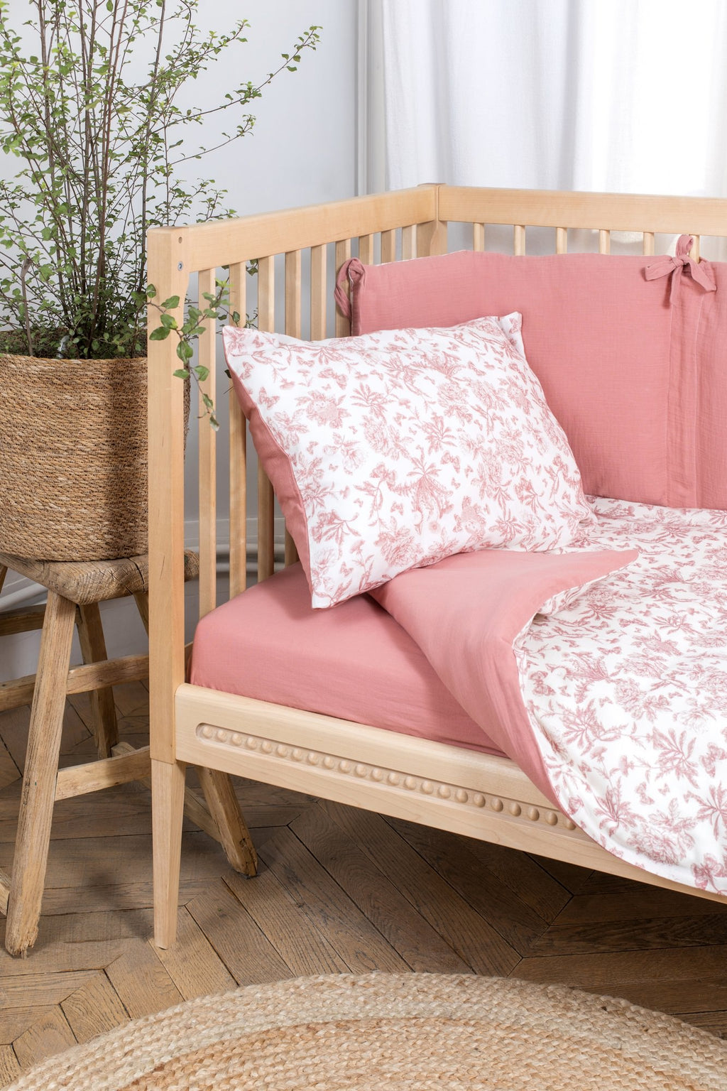 Bed linen set - Print inspiration Toile de Jouy Pink