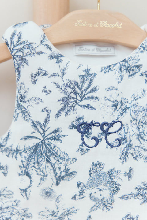 Gigoteuse - T1 Imprimé inspiration toile de jouy bleu - Image principale