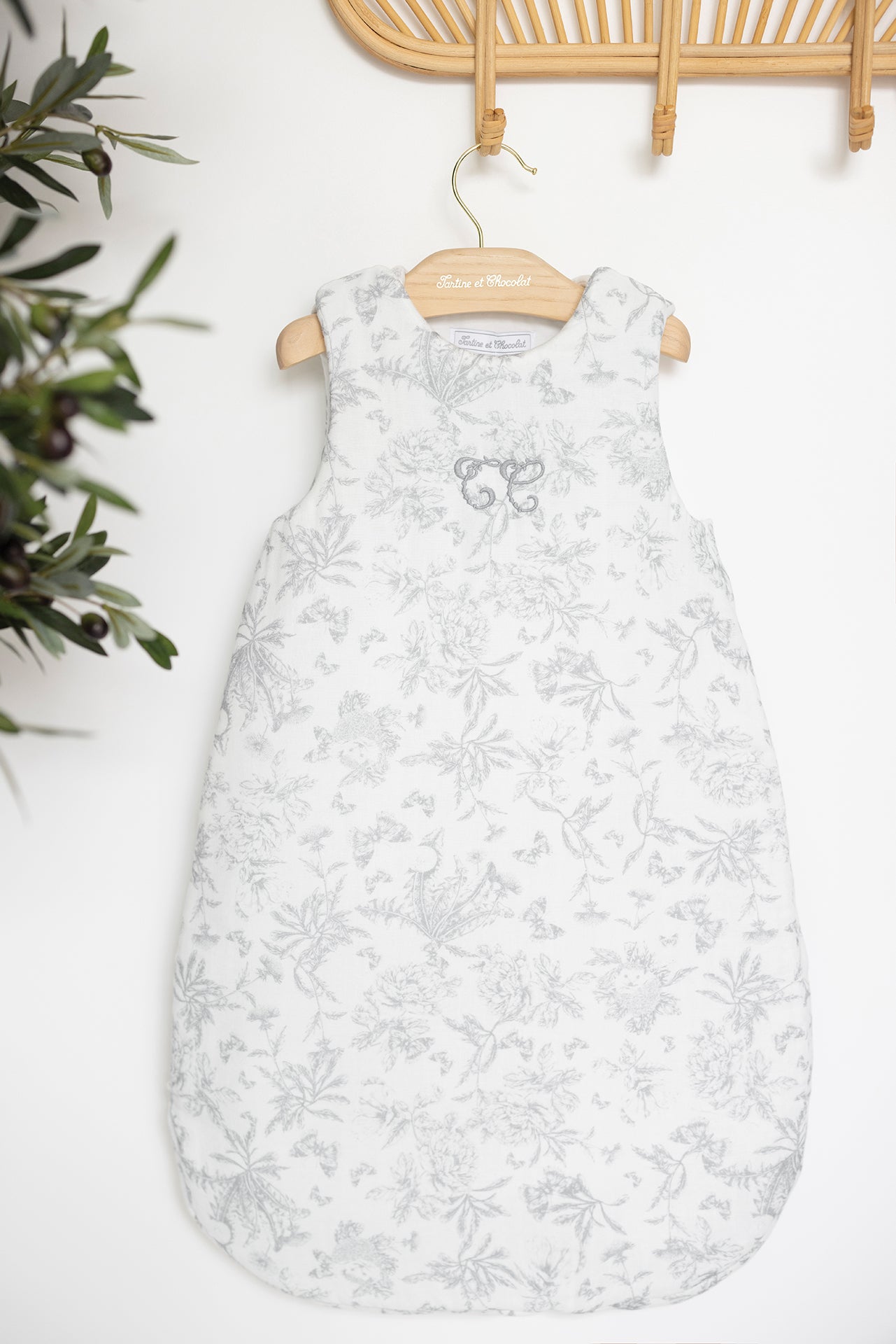 nattou schlafsack Schlafsack - Inspirierender Druck toile de jouy Grau T1 Mädchen