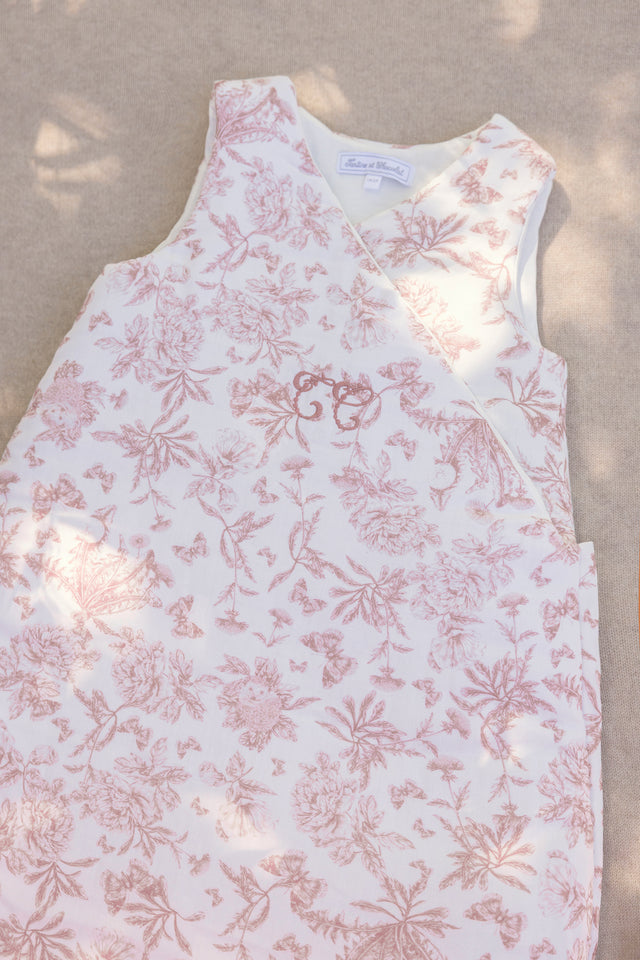 Gigoteuse - T2 Imprimé inspiration Toile de Jouy rose - Image principale