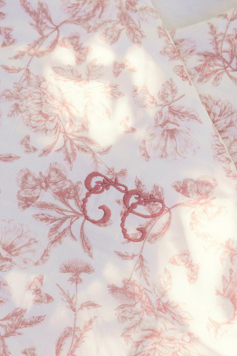 Gigoteuse - T2 Imprimé inspiration Toile de Jouy rose - Image principale