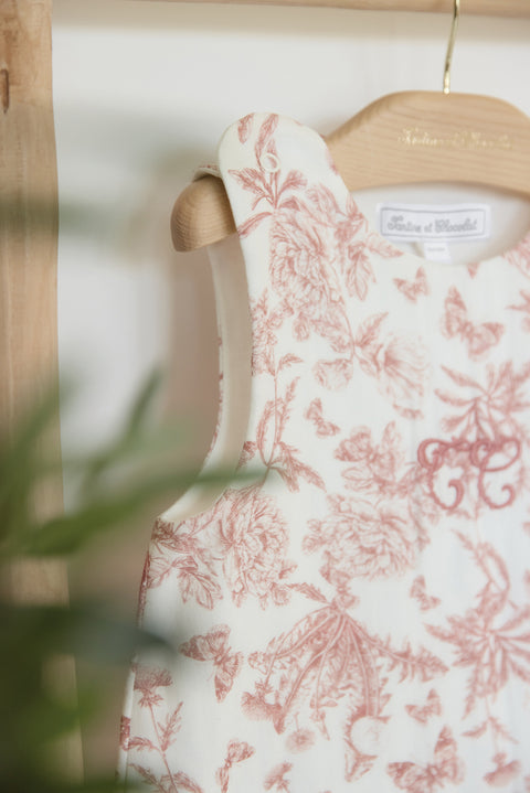 Gigoteuse d'été - T1 Imprimé inspiration toile de jouy rose - Image principale