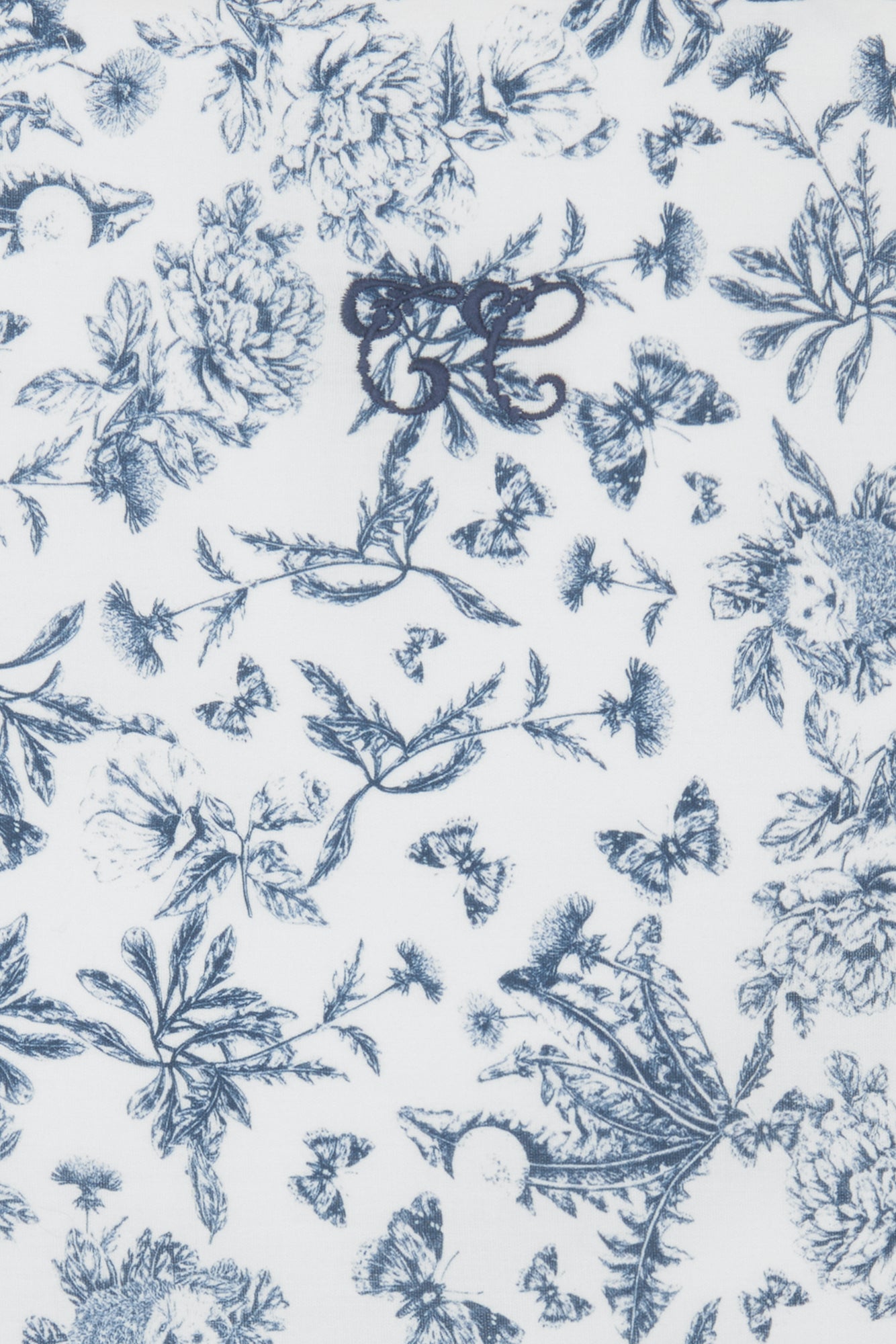 Tour de lit - Imprimé inspiration toile de jouy bleu