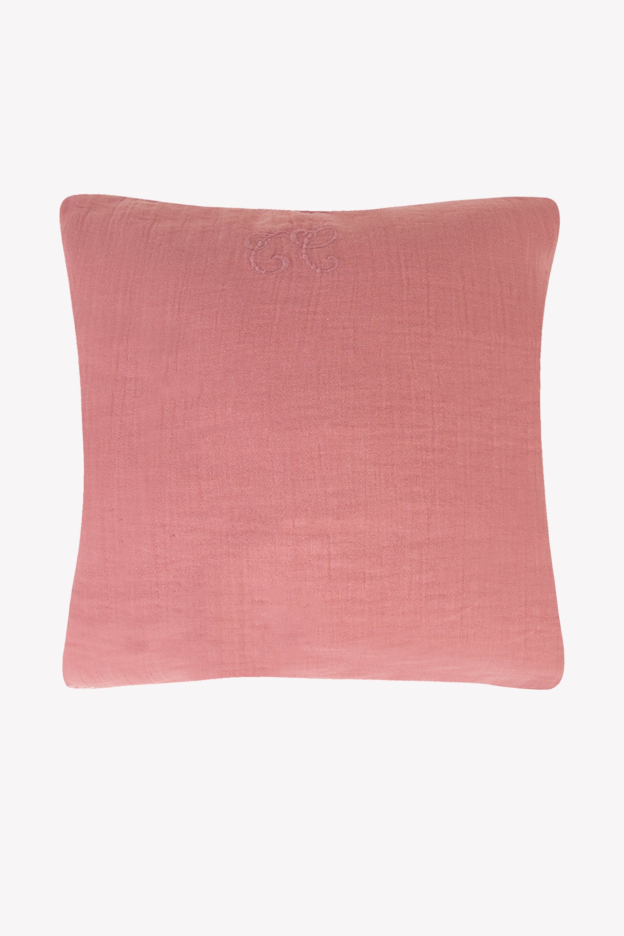 Coussin réversible - Imprimé inspiration Toile de Jouy rose