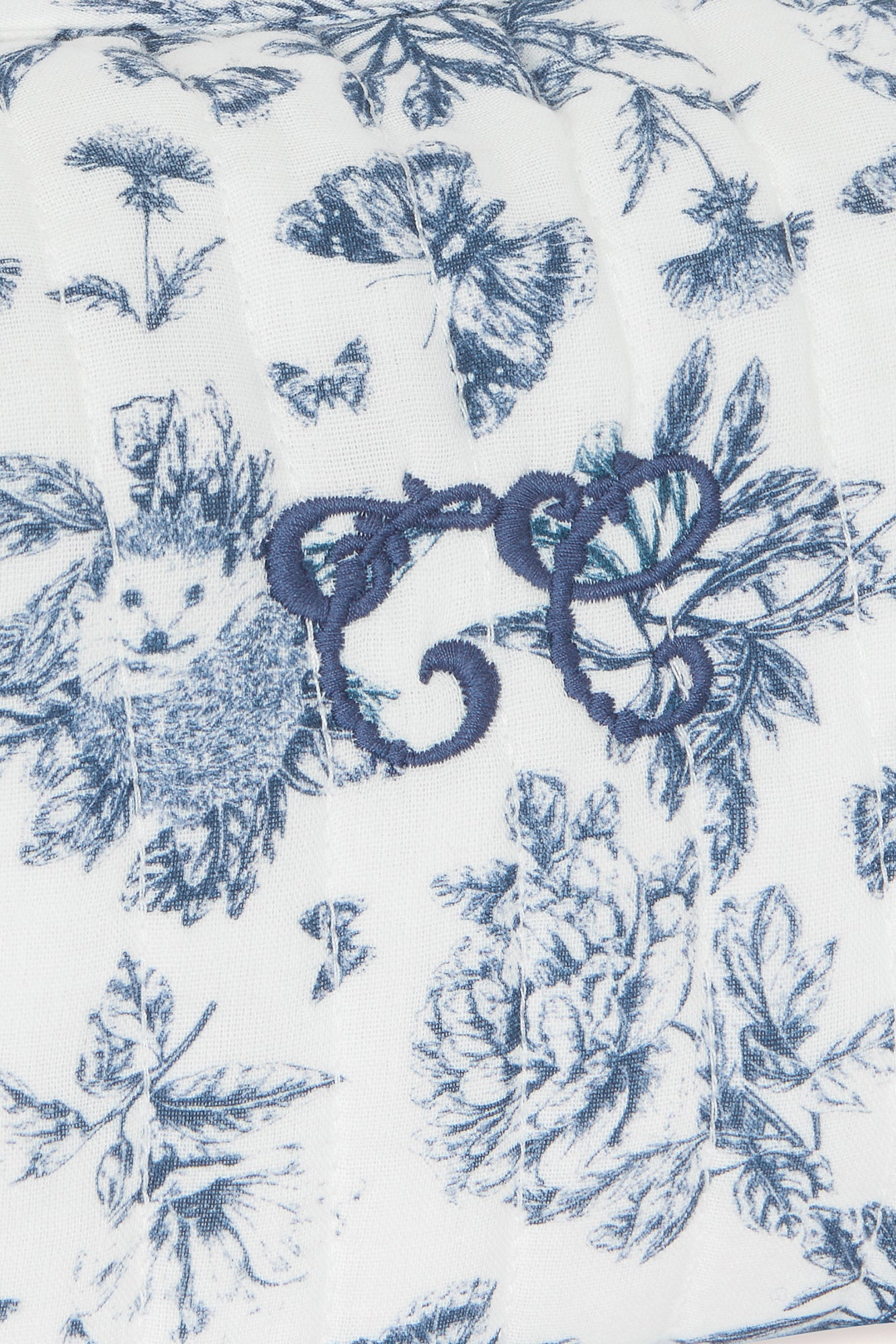 Bolsa para el baño - Estampado inspiración toile de jouy Azul