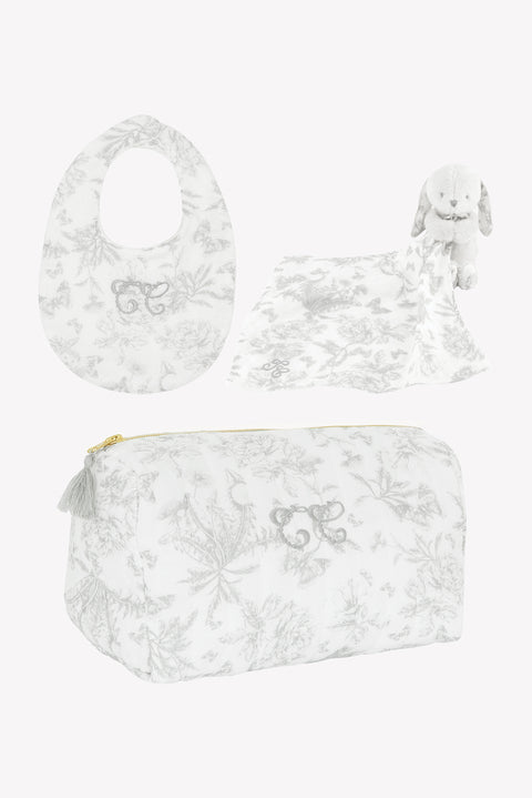 Coffret - Naissance Mes essentiels Toile de Jouy gris - Image principale