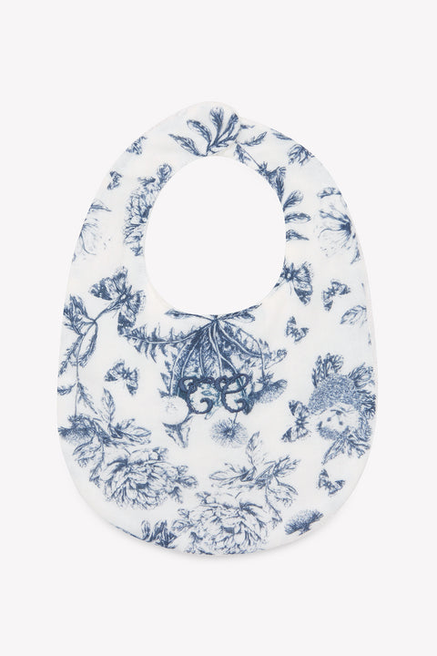 Bavoir - Imprimé inspiration toile de jouy bleu T1 - Image principale