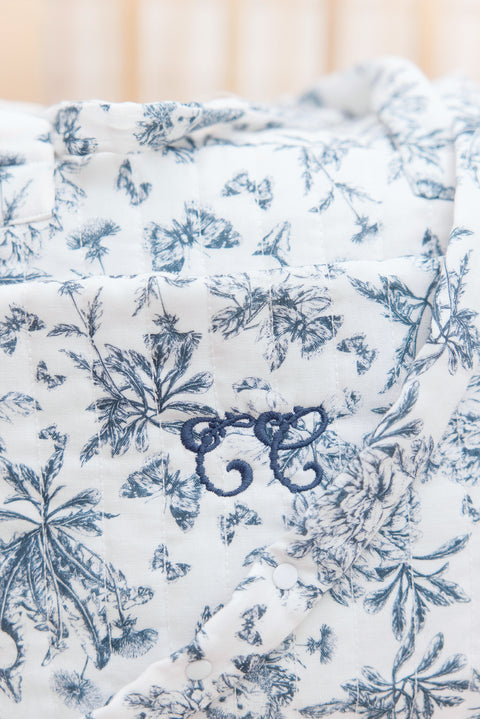 Sac à langer - Imprimé inspiration toile de jouy bleu - Image principale