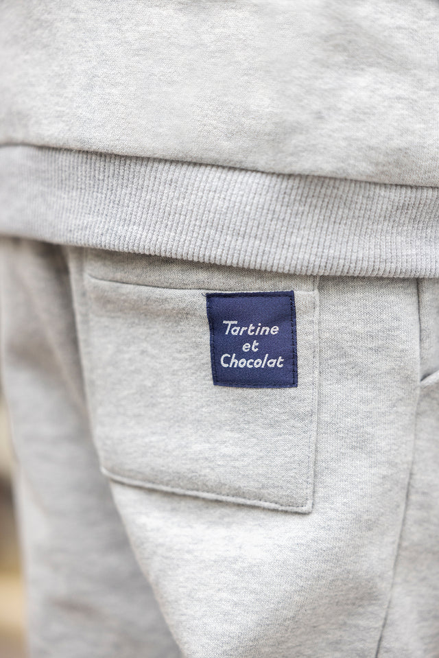 Pantalon - Jogging molleton gris - Image principale