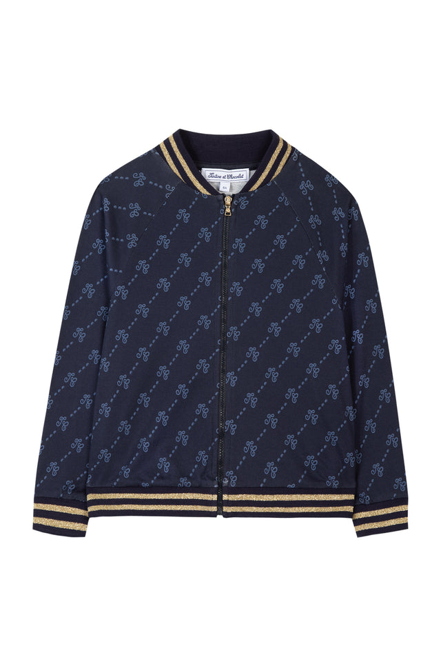 Jacke - Monogramm Marineblau - Image principale