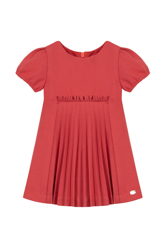 Robe - Framboise flanelle plissée - Image principale