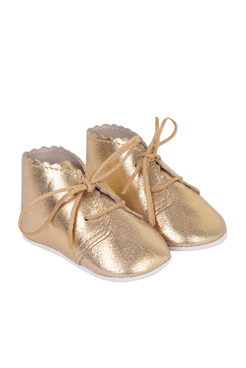 Slippers - Golden leather
