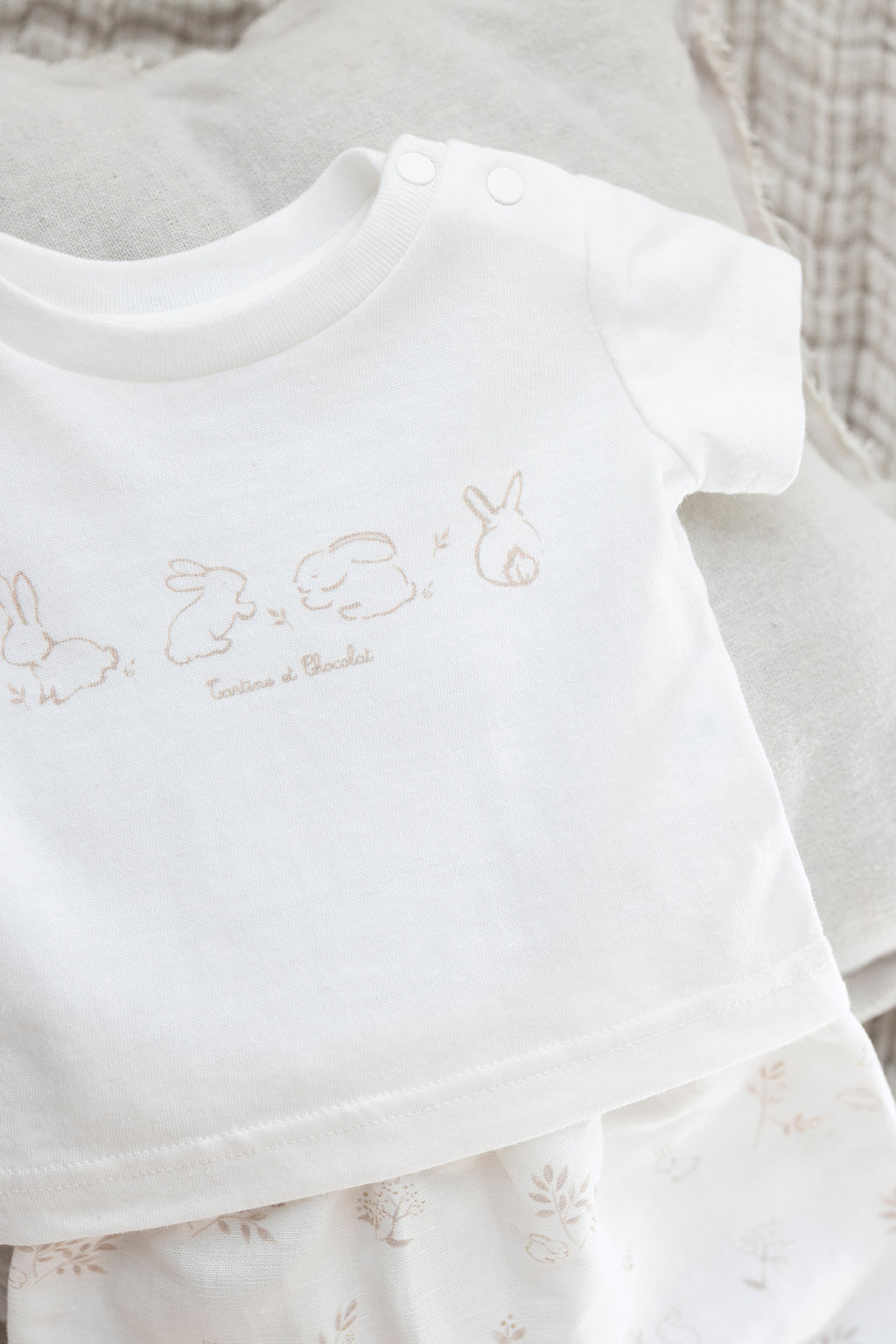 T-shirt - Ecru illustration lapin
