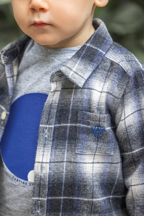 Shirt - Grey has Check cotton - Image principale