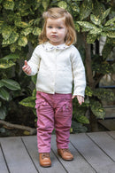 Broek - Violet Velours knopen