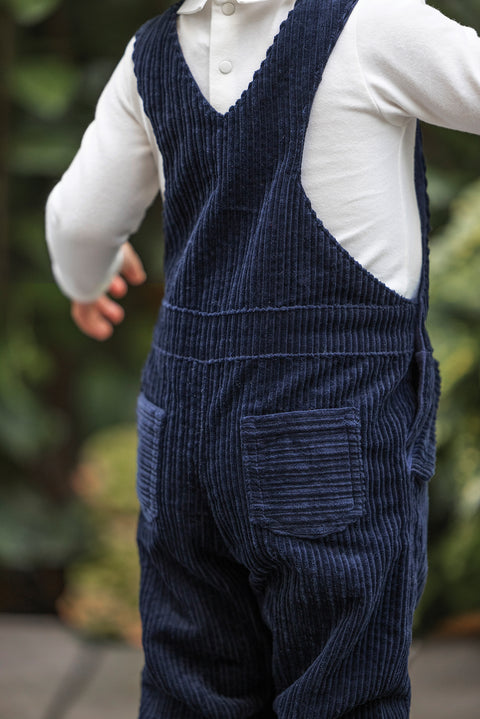Salopette - Velours côtelé marine - Image principale