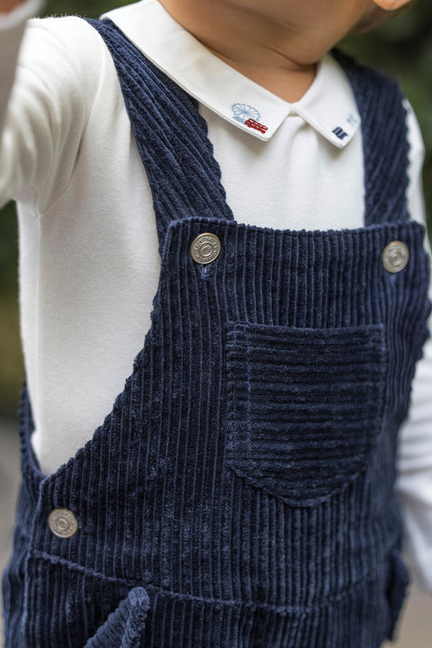Salopette - Velours côtelé marine - Image principale
