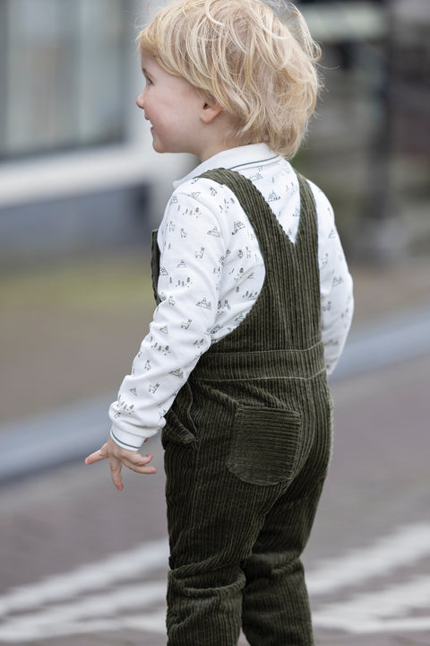 Salopette - Velours côtelé kaki - Image principale