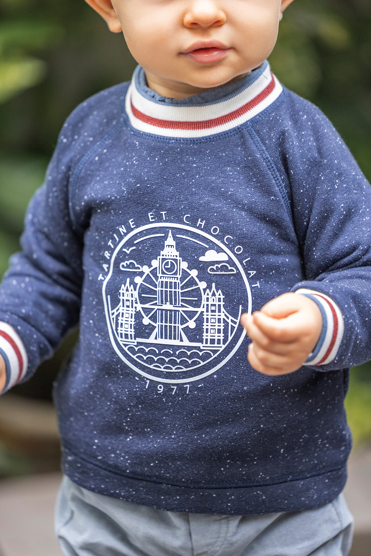 Sweatshirt - Blau Illustration London