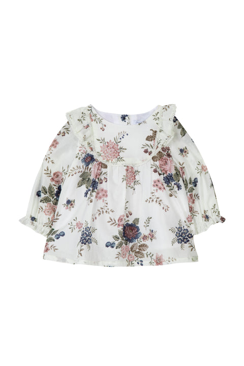 Blouse - Ecru fabric Liberty - Image principale