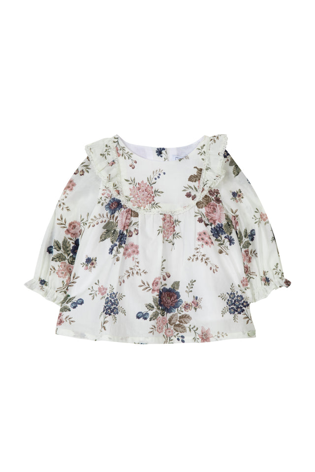 Blouse - Ecru tissu liberty - Image principale