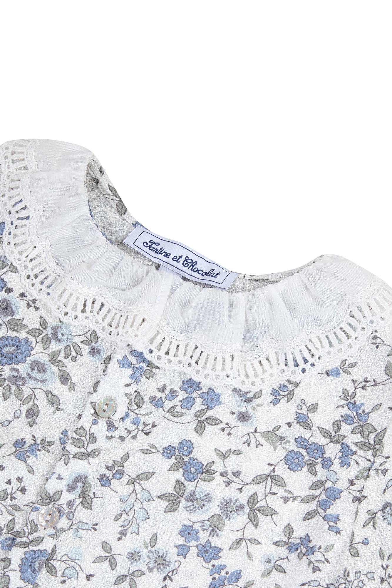 Tunika - Ecru Druckblumig