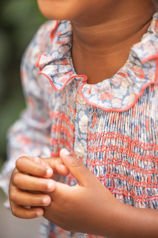 Blouse - Pink Print flowery - Image principale
