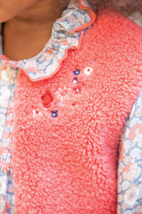 Gilet - Corail Imitation fourrure - Image principale