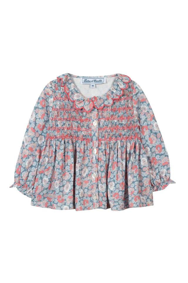Bluse - Rosa Blumendruck - Image principale