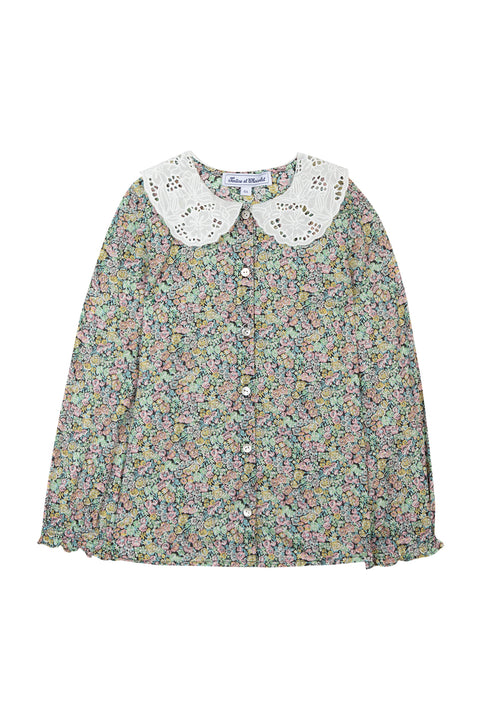 Blouse - Fabric Liberty Collar openwork - Image principale
