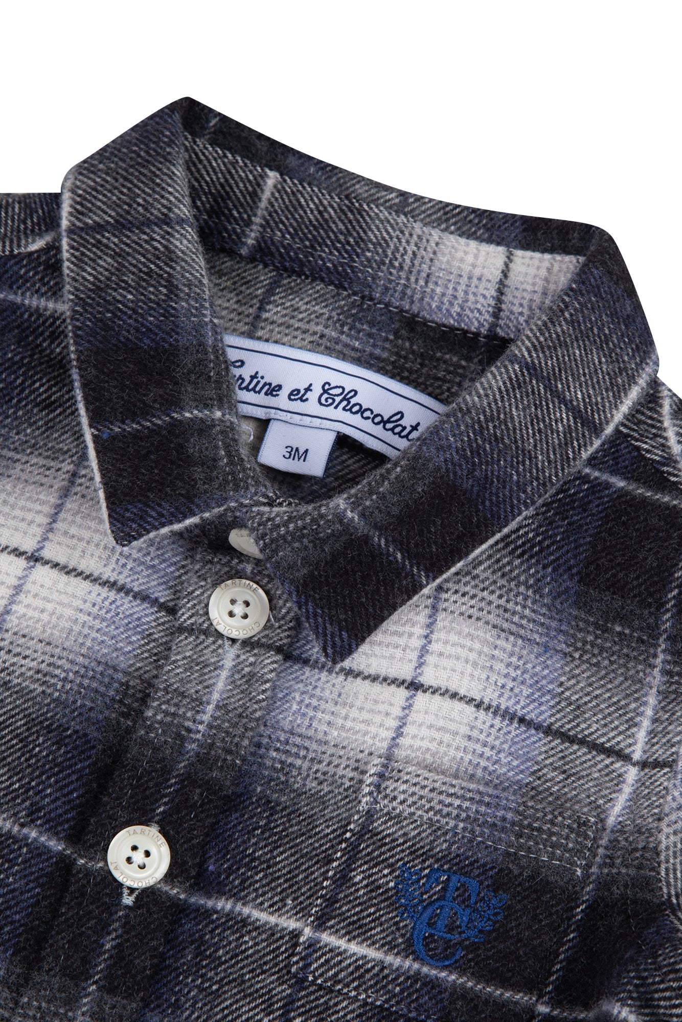 Shirt - Grijs heeft Ruiten katoen