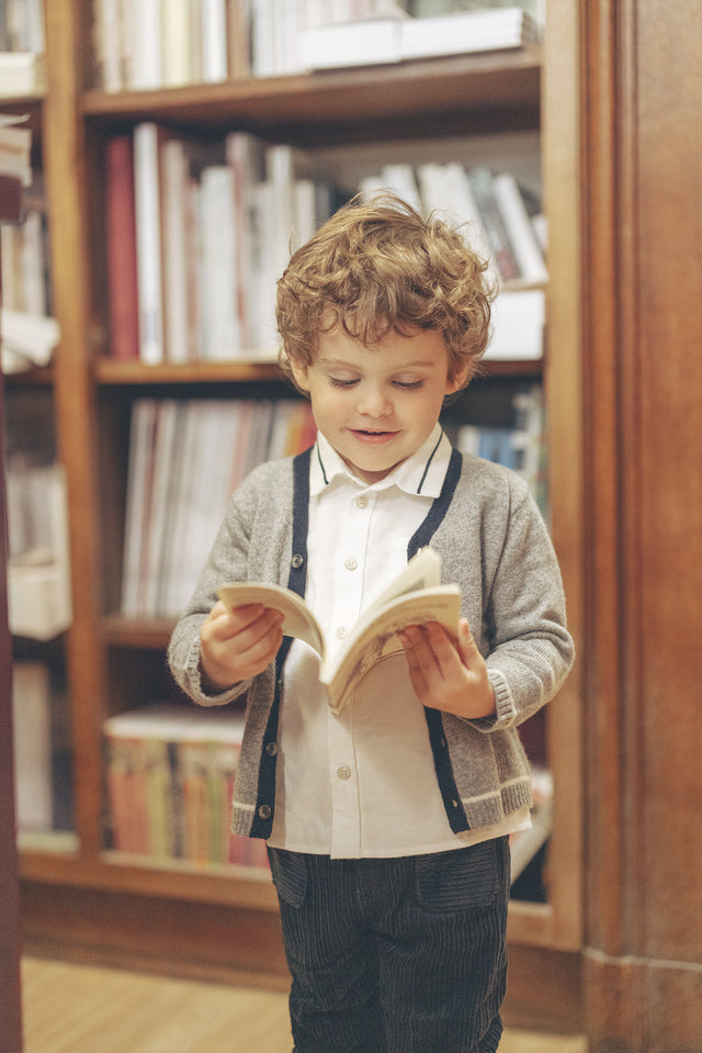 Cardigan - Grey 100% Cashmere - Image principale